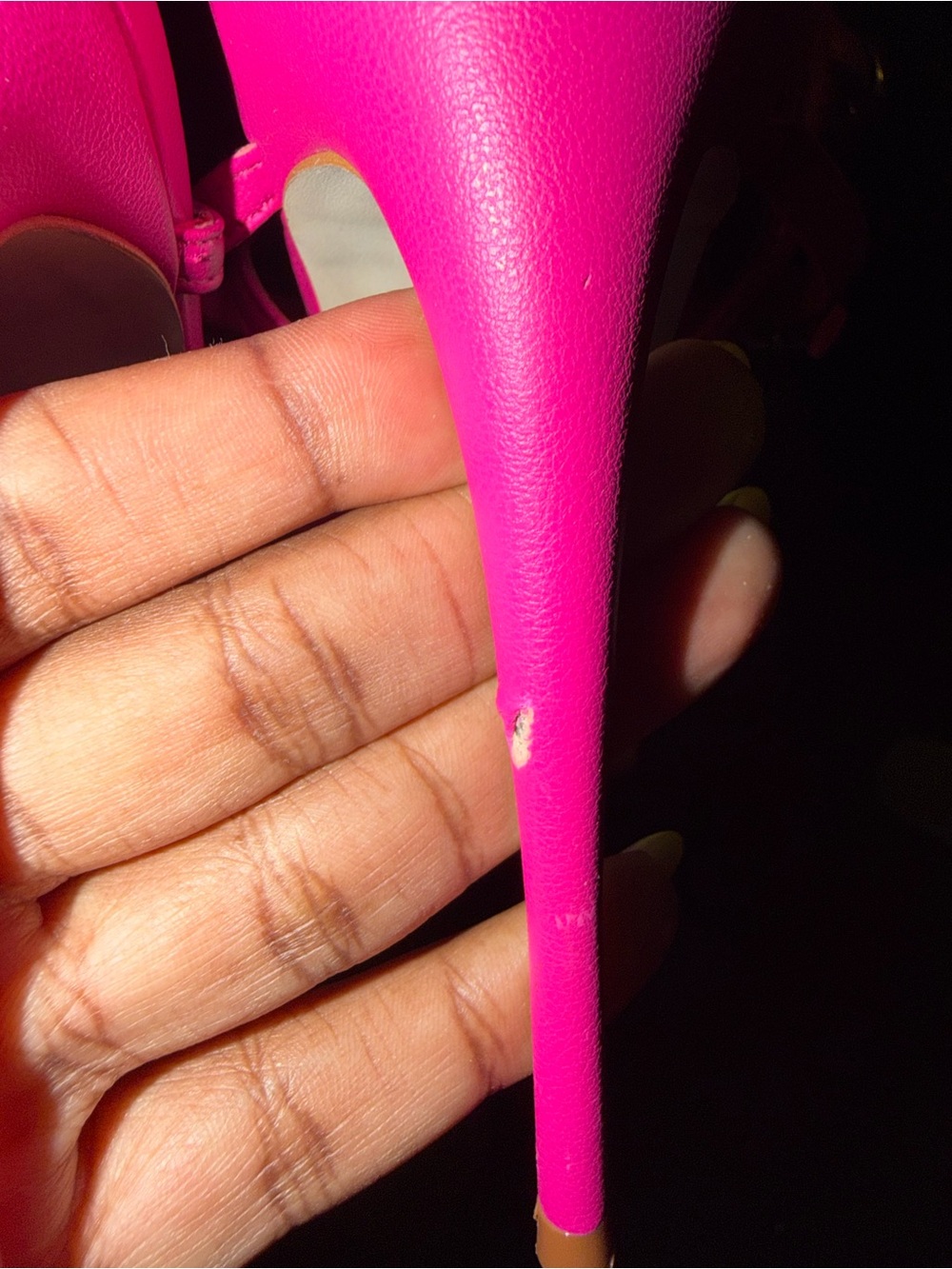 Steve Madden Hot Pink Multi-Strap Stiletto Sandals - Picture 6 of 8